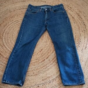 Mens Levis Red Tab 505 Classic Straight Leg Jeans Medium Denim Wash. Size 32/29